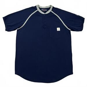 Bocomal FR Mens CAT2 Blue Short Sleeve Henley Work T Shirt Size Large